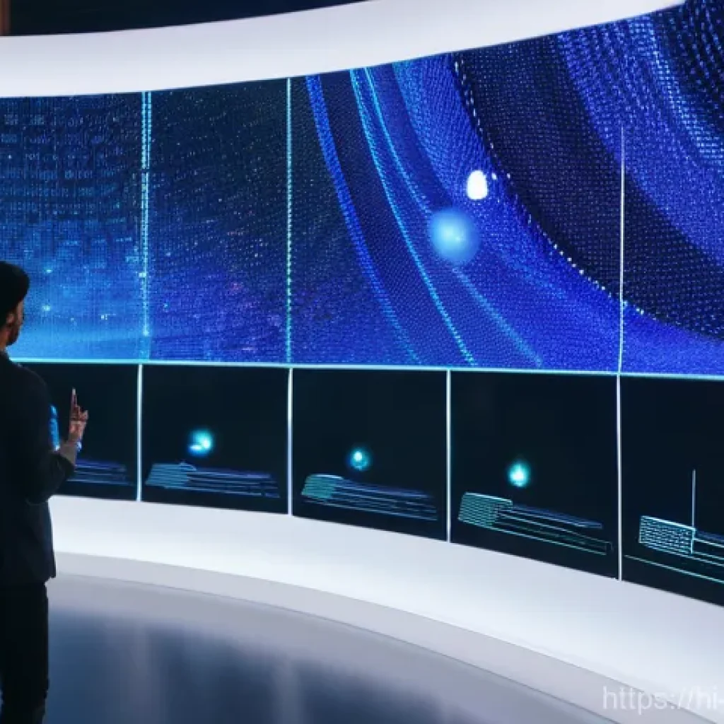 영상제작 관련 컨퍼런스와 이벤트 소개 - **Prompt: "A dynamic and inspiring scene at a futuristic 'Emerging Tech Conference 2025' for video c...